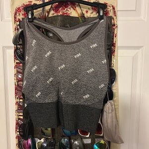 BNWT Size XXL PINK by Victoria's Secret Gray Sports Bra